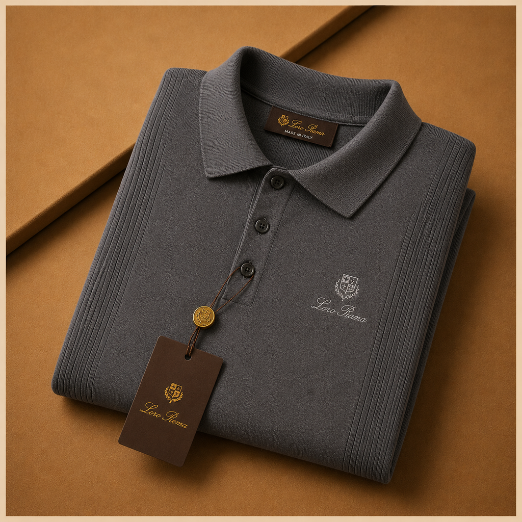 LORO PIANA SIDE PANEL KNIT POLO