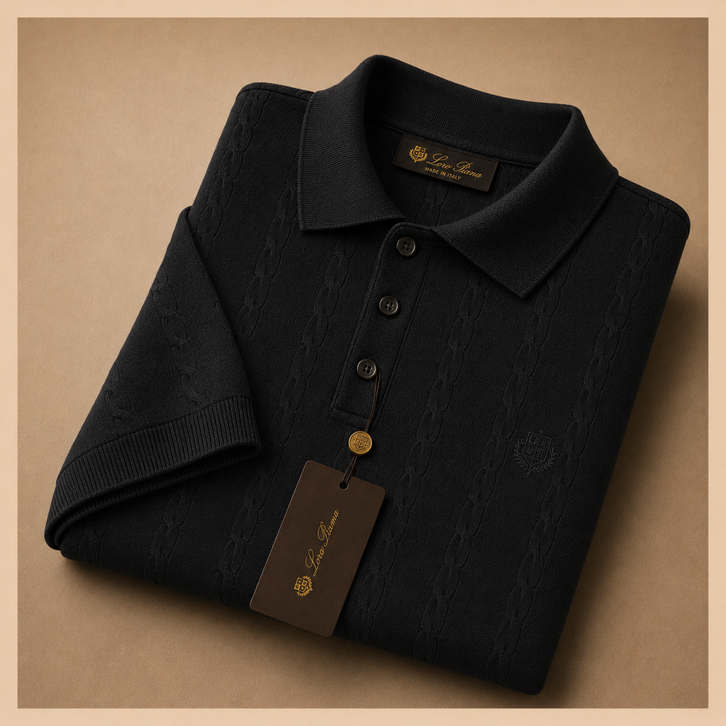 LORO PIANA CABLE KNIT POLOS