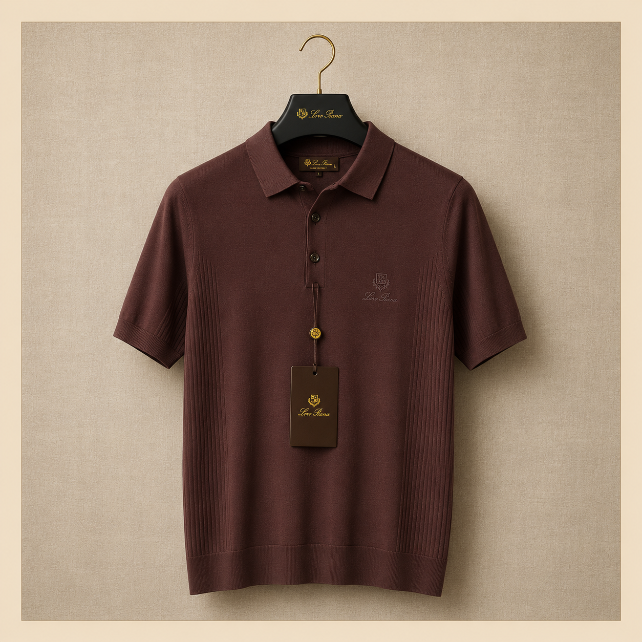 LORO PIANA SIDE PANEL KNIT POLO