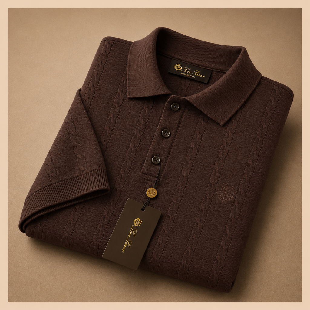 LORO PIANA CABLE KNIT POLOS