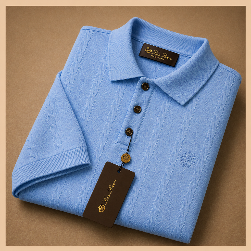 LORO PIANA CABLE KNIT POLOS