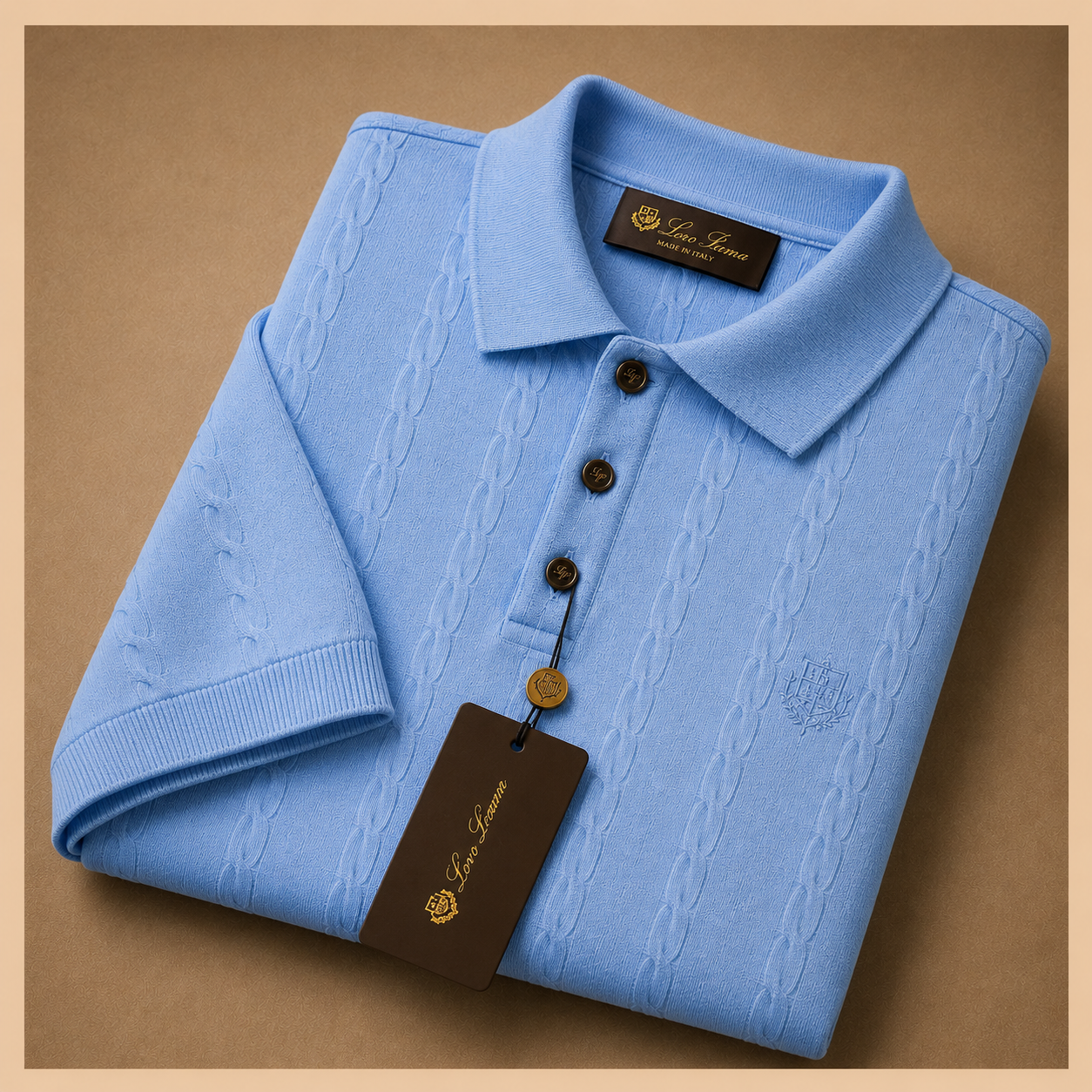 LORO PIANA CABLE KNIT POLOS