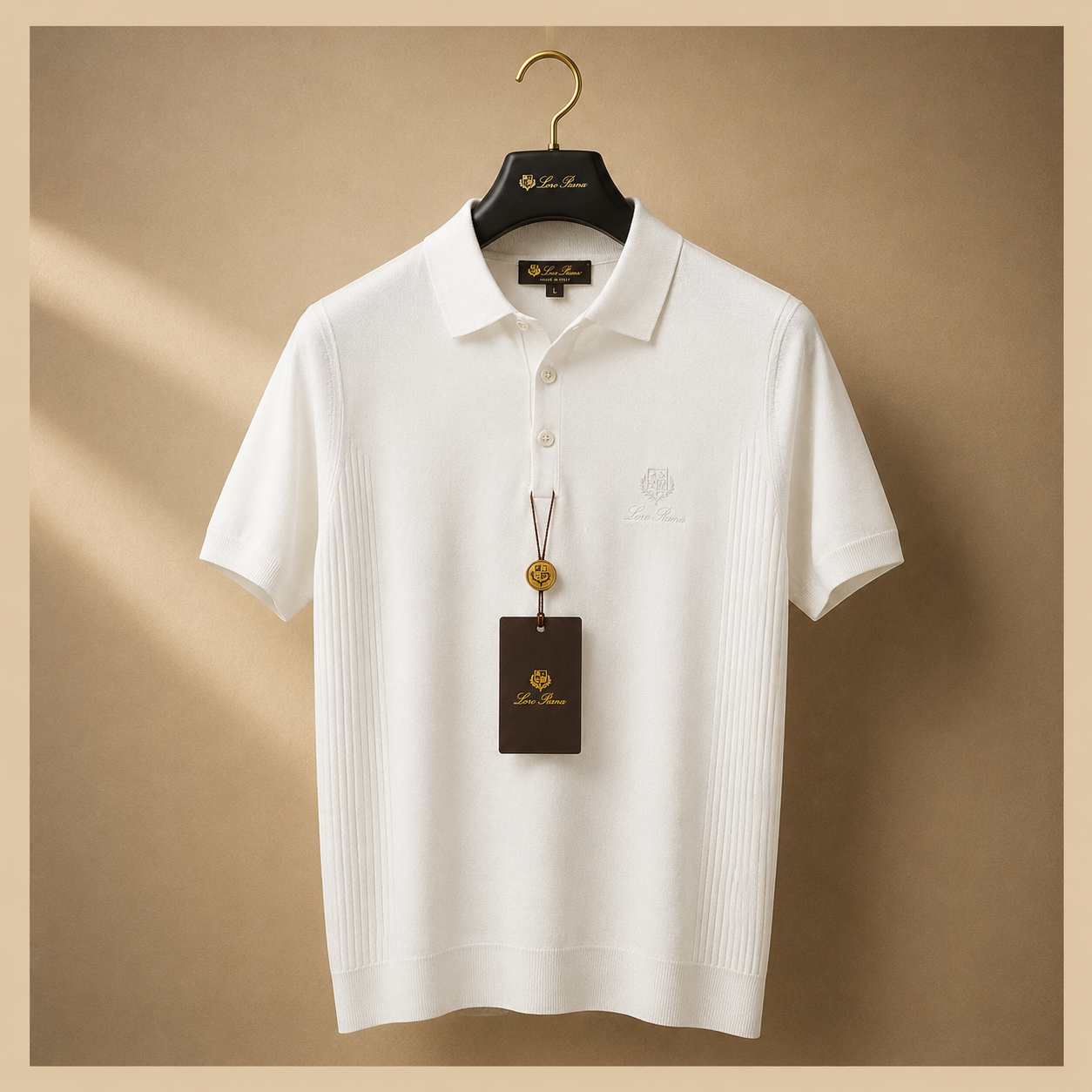 LORO PIANA SIDE PANEL KNIT POLO