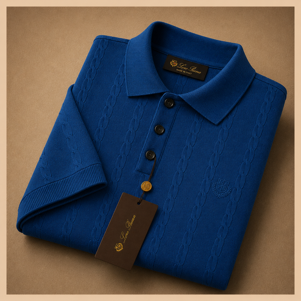 LORO PIANA CABLE KNIT POLOS