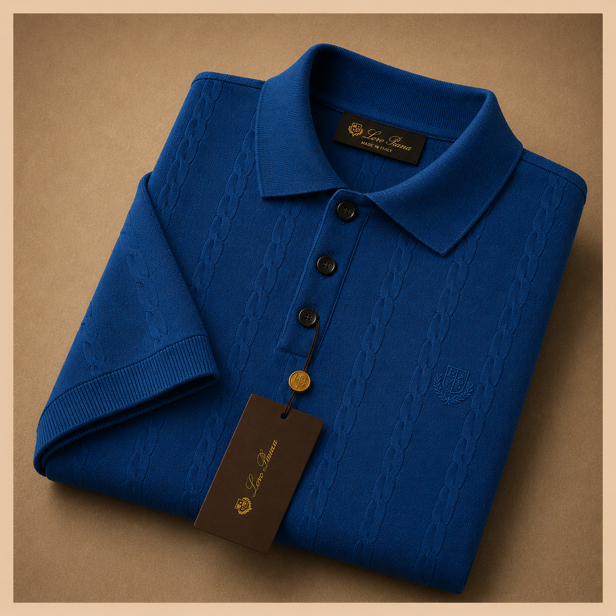 LORO PIANA CABLE KNIT POLOS