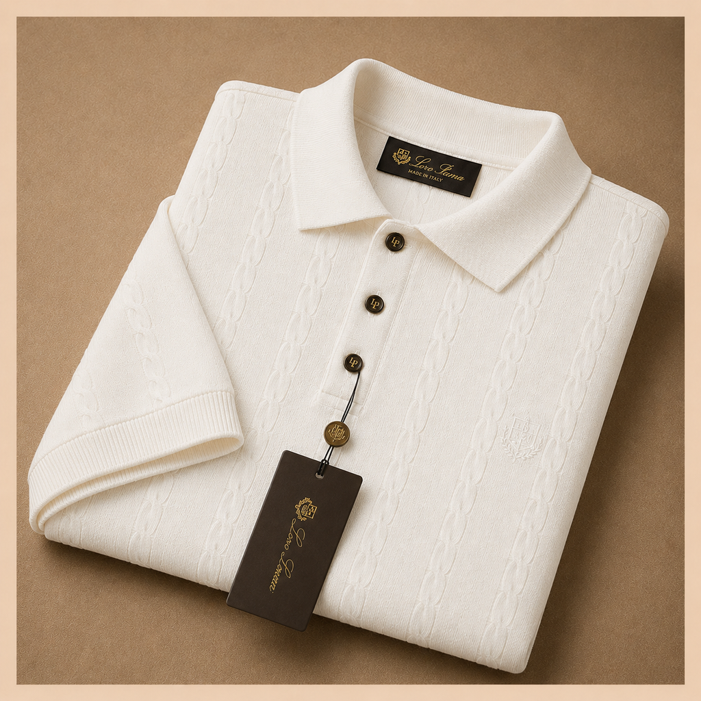 LORO PIANA CABLE KNIT POLOS