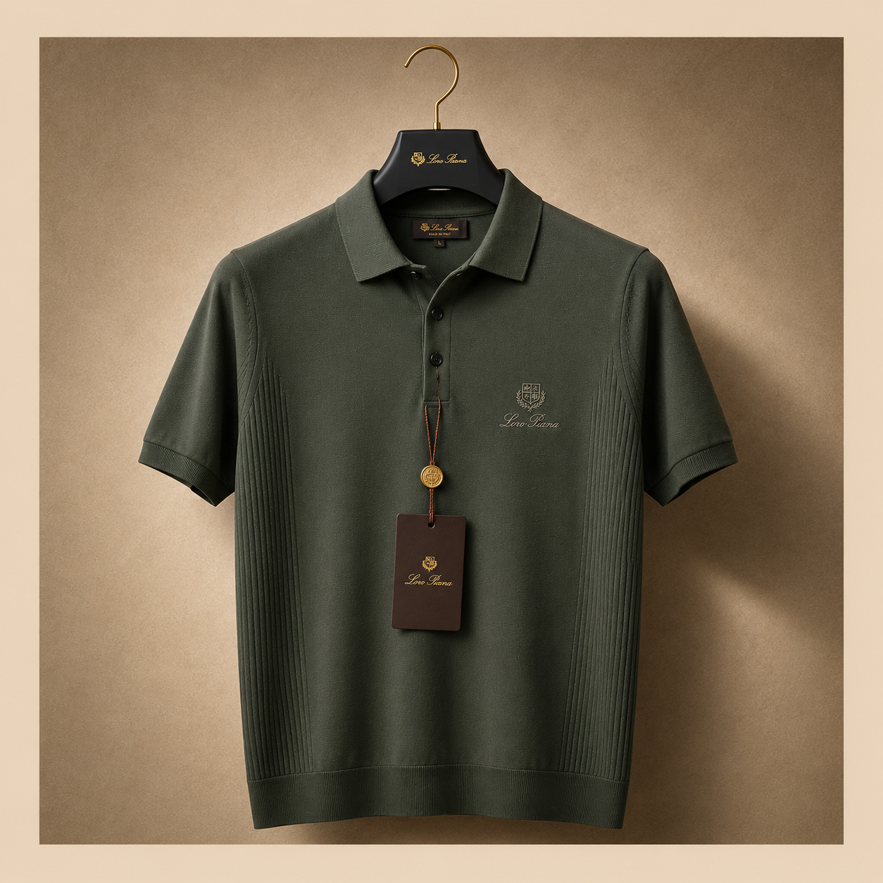 LORO PIANA SIDE PANEL KNIT POLO