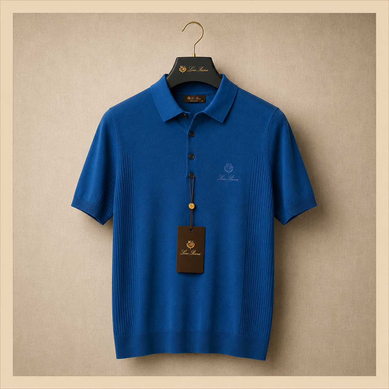 LORO PIANA SIDE PANEL KNIT POLO