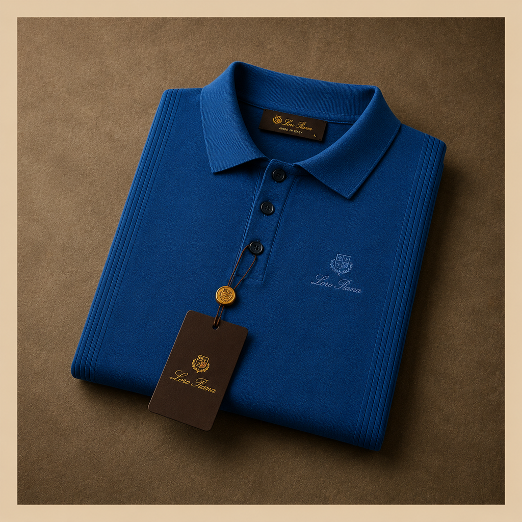 LORO PIANA SIDE PANEL KNIT POLO