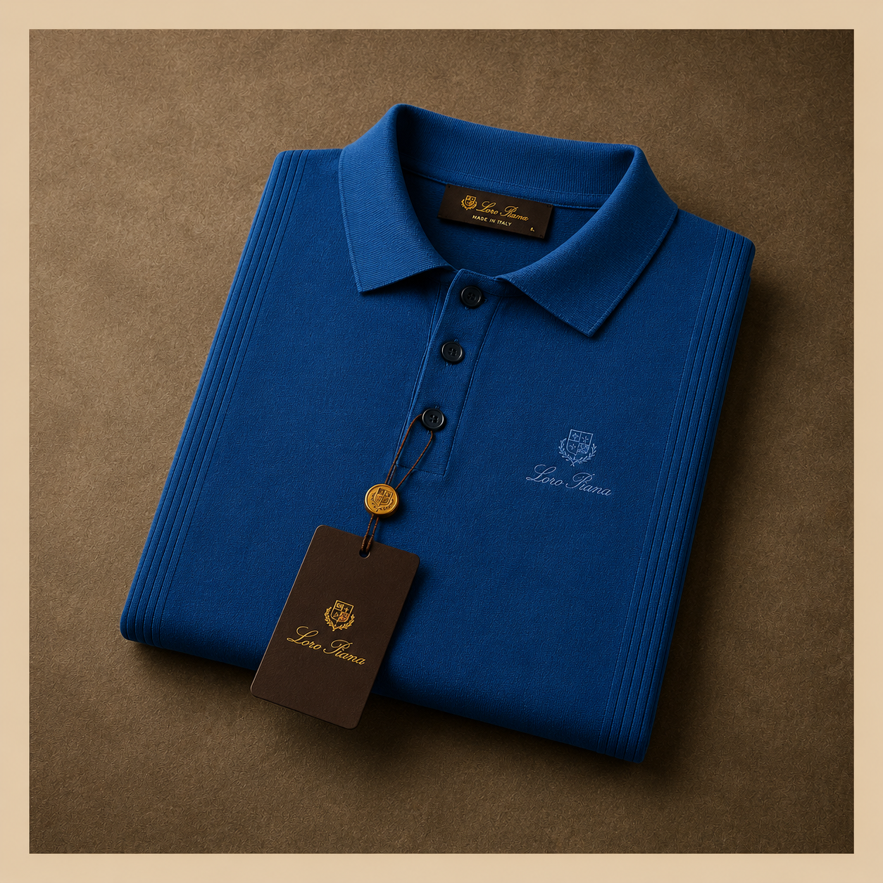 LORO PIANA SIDE PANEL KNIT POLO