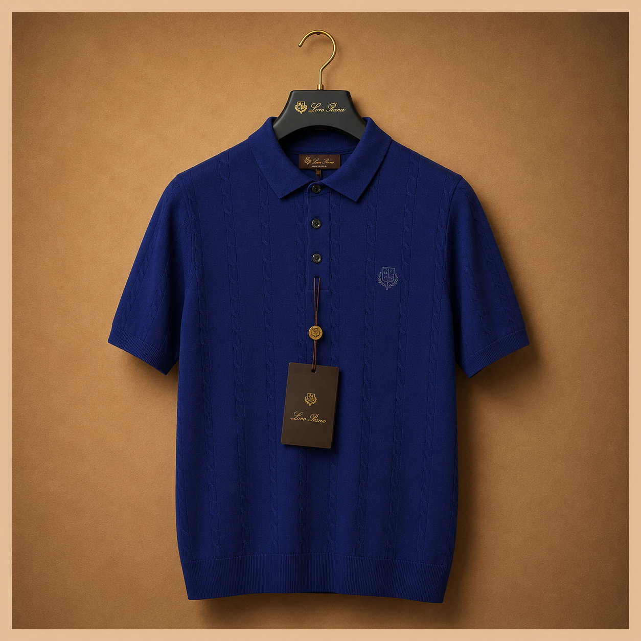 LORO PIANA CABLE KNIT POLOS
