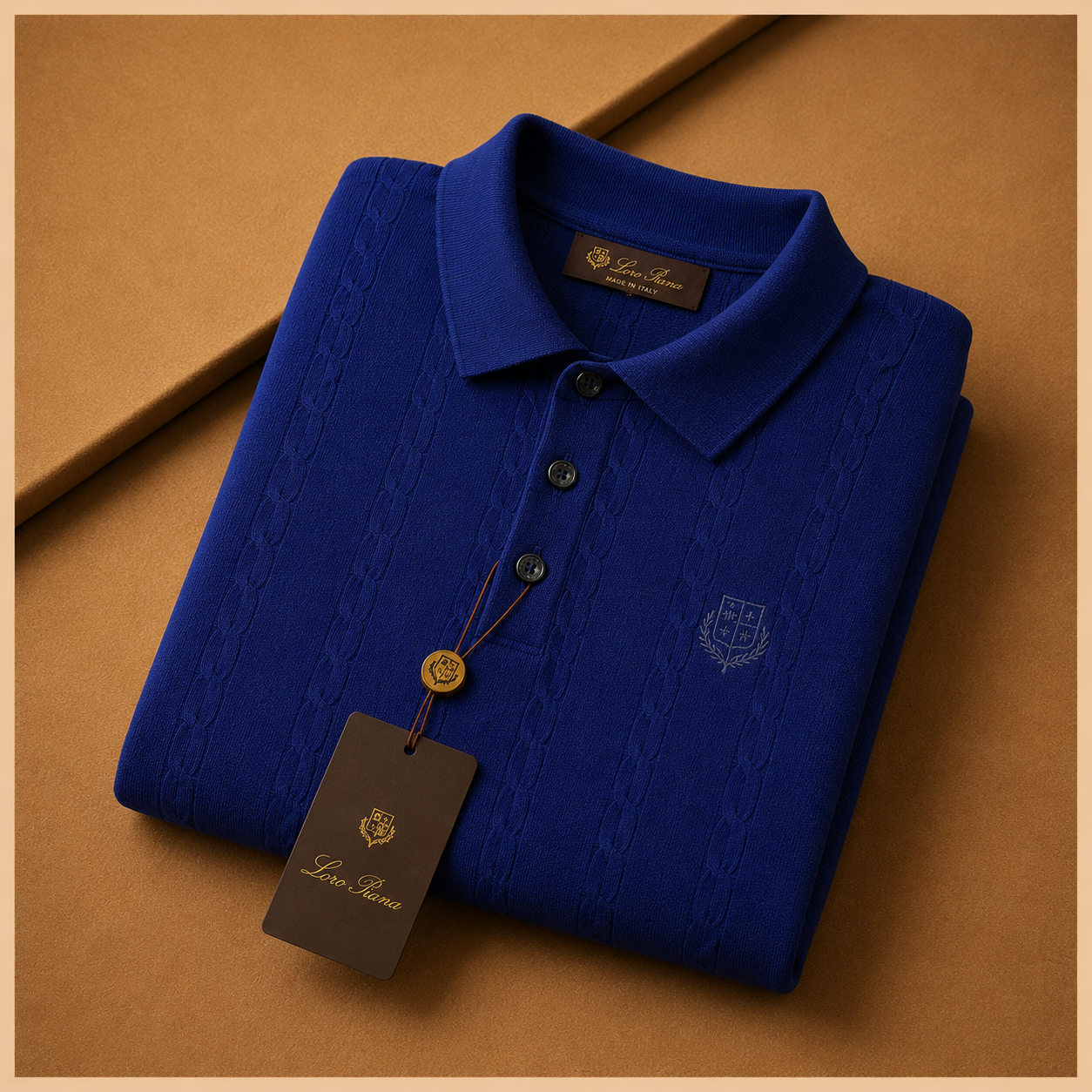 LORO PIANA CABLE KNIT POLOS