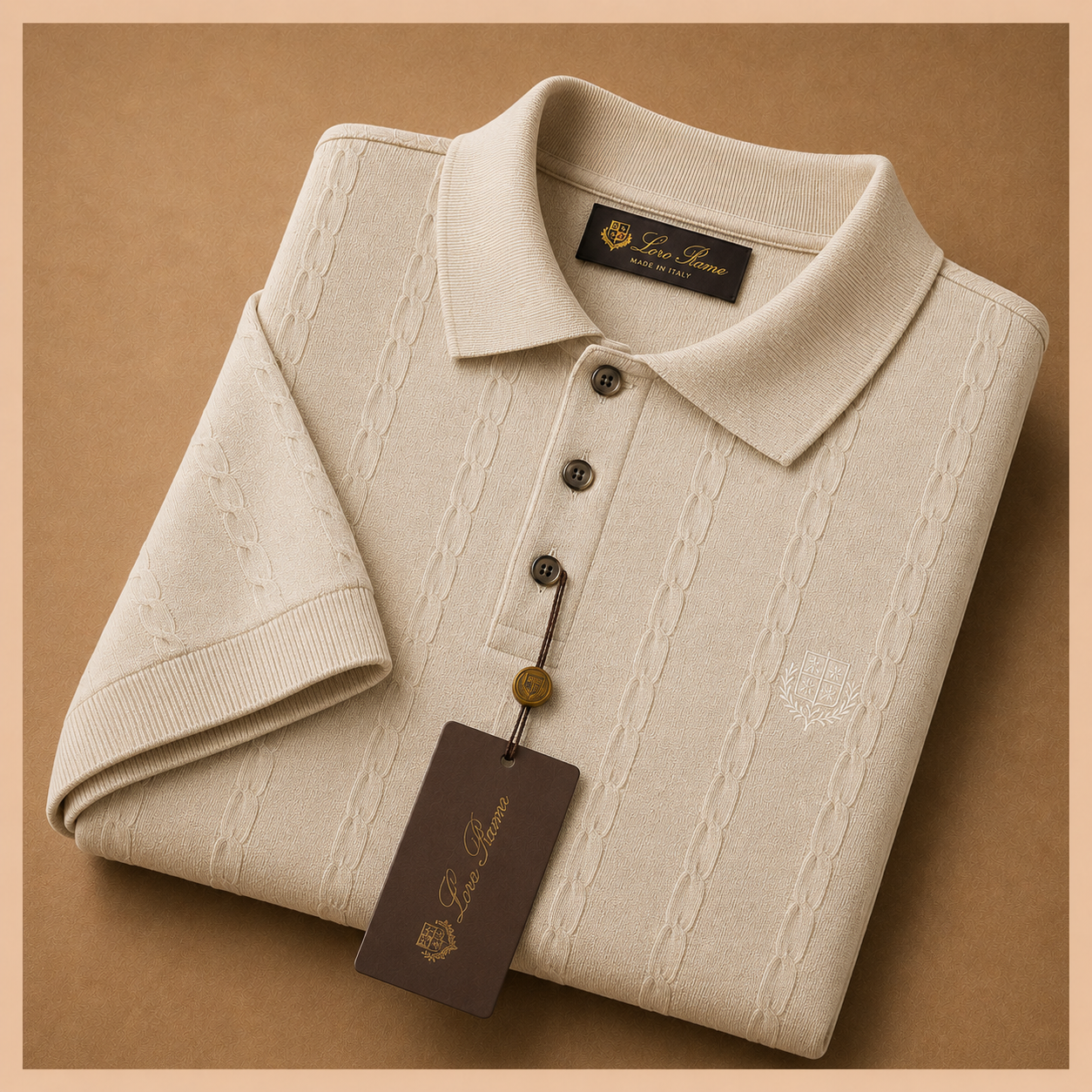 LORO PIANA CABLE KNIT POLOS